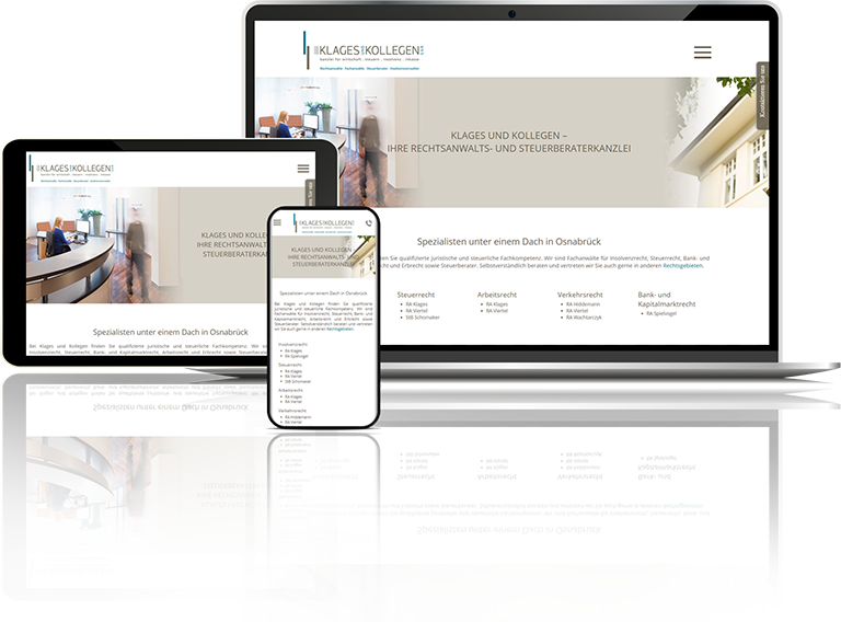 Responsive Webdesign Klages & Kollegen Gbr