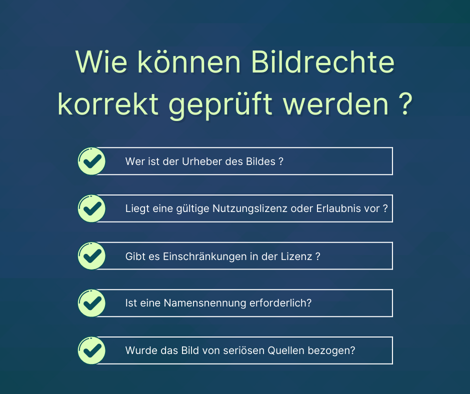 Checkliste: Wie können Bildrechte korrekt geprüft werden?